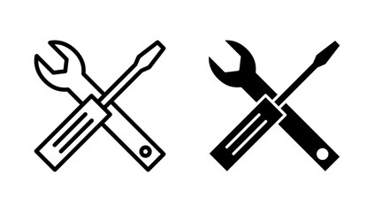 Repair tools icon vector. tool sign and symbol. setting icon. Wrench and screwdriver. Service