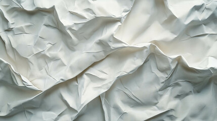 Obraz premium White crinkled paper texture with light and shadow for creative designs and backgrounds
