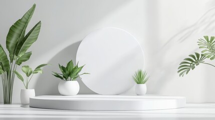 3D Rendering Display Stand Mockup for Professional Branding