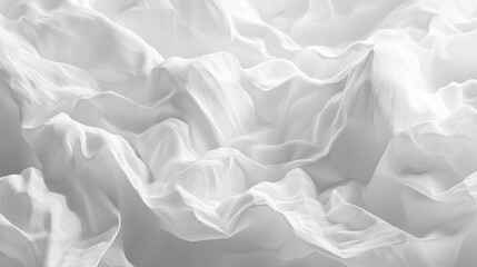 Fototapeta premium Elegant white crinkled paper texture for creative background design