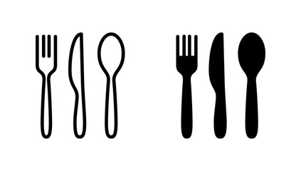 spoon and fork icon vector. spoon, fork and knife icon vector. restaurant sign and symbol