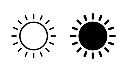 Sun icon vector. Brightness sign and symbol
