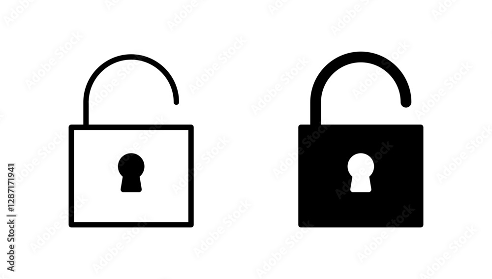 Wall mural Unlock icon vector. Unlock sign and symbol. unlocked padlock icon