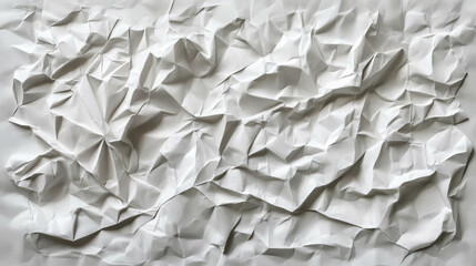 Obraz premium Texture of crinkled white paper for creative background and design projects