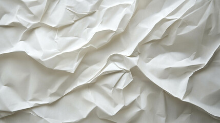 Obraz premium Lightly creased and folded white paper texture for design backgrounds