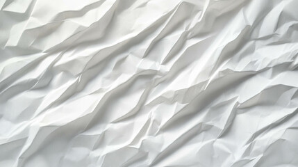 Obraz premium Abstract texture of white wrinkled paper with unique pattern for design and art inspiration