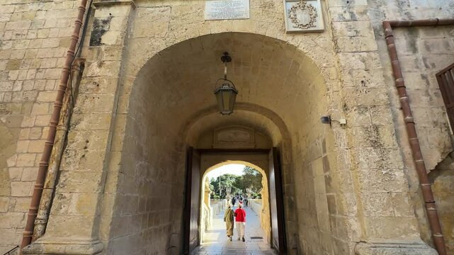 Mdina Gate in Malta island