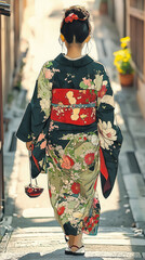 着物を着た女性