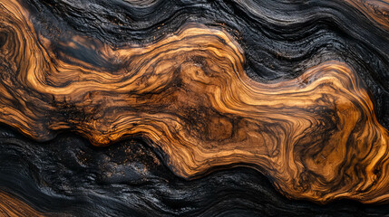 Natural wood texture with dark resin veins and smooth patterns for creative design