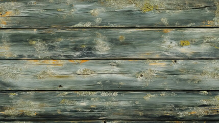 Fototapeta premium Rustic weathered wood texture with gray green moss for natural design and background