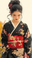 Fototapeta premium 着物を着た女性