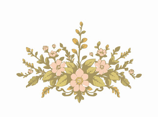 Fototapeta premium Detailed Baroque Foliage Vector Decoration