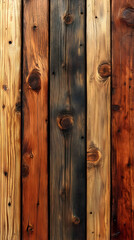 Naklejka premium Vertical Wooden Planks With Varied Tones