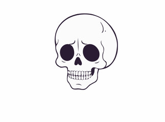Macabre Skeleton Skull Illustration