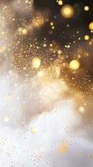 Obraz premium Golden Glitter Dust – Luxurious Sparkling Gold Particles Background