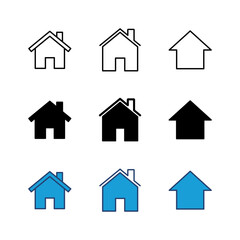 House icon set. Home icon vector
