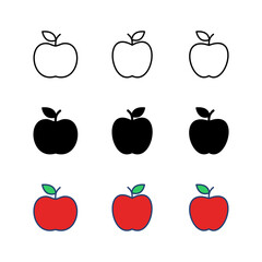 Apple icon set. Apple vector icon. apple symbols for your web design.
