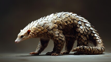 Obraz premium Discover rare exotic mammals a pangolin's journey through nature wildlife isolated habitats captivating imagery