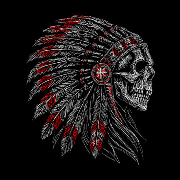 The scribble art illustration of skull design is perfect for your printable t-shirt,poster,banner and also suitable for other stuffs