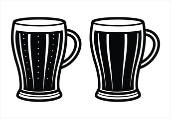 beer silhouette, glass beer bottle icon shape symbol. beer Black vector illustration