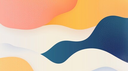 Abstract colorful fluid shapes with soft textured background