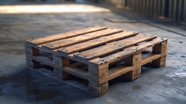 This model features a sturdy wooden pallet base combined with a metal wire cage for secure transportation and storage solutions.