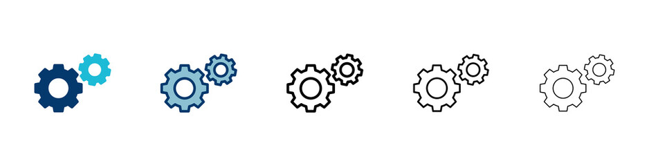 setting Icon vector isolated on white background. setting vector icon. Cog settings Icon Symbol. Gear