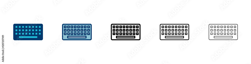 Fototapete keyboard icon vector isolated on white background. keyboard vector symbol