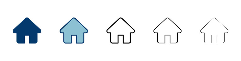 Home icon vector isolated on white background. House vector icon. Address