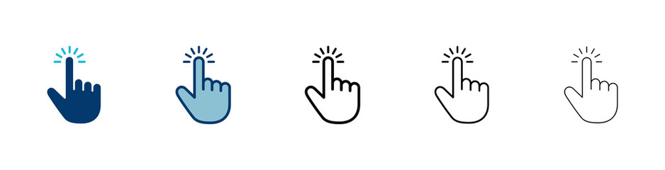 Hand click icon vector isolated on white background. pointer icon vector. hand cursor icon vector