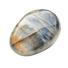 A Smooth Polished Moonstone Piece Isolated on Transparent Background