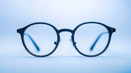 Fototapeta premium Antifog coated eyeglasses modern fashion accessories for visual comfort in isolated environments