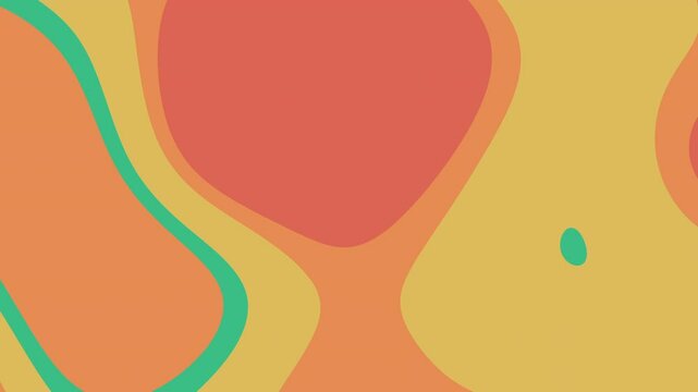 Abstract design featuring green, orange, and yellow shapes perfect for digital backgrounds, branding materials, and marketing collateral with a vibrant theme. animation
