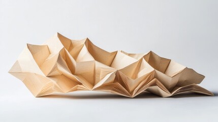 A Paper Sculpture Crafted with Intricate Folds and Angles