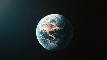 Obraz premium A stunning view of Earth from space, highlighting its vibrant colors and majestic beauty.