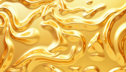 Obraz premium Golden liquid abstract texture with flowing patterns