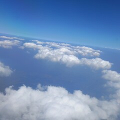 clouds over the blue sky