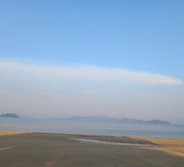 beach in the morning