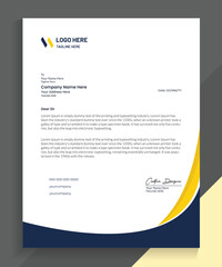 Professional Business Letterhead Design, Vector letterhead templates