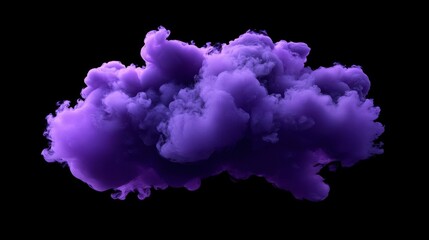 Fototapeta premium Purple ink cloud, swirling and dense. Ideal for mystical, fantasy, or abstract designs.