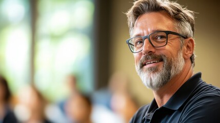 Obraz premium Corporate trainer inspires growth during professional development workshop