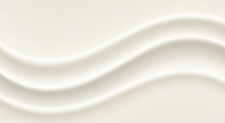Obraz premium Elegant minimalist wavy beige background with subtle 3d effect and soft curves