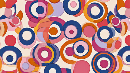 Naklejka premium Vibrant 70's, 80's and 90's Vintage Abstract Background