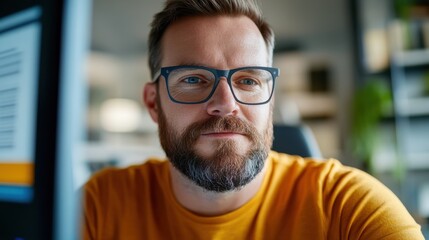 Web designer focuses on creating innovative website layout with wireframes