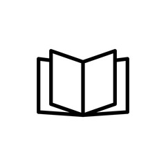 Book icon vector illustration. open book sign and symbol. ebook icon