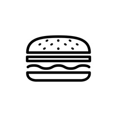Burger icon vector illustration. burger sign and symbol. hamburger