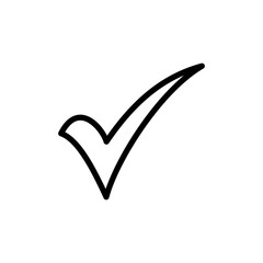 Check mark icon vector illustration. Tick mark sign and symbol