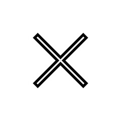 Close icon vector illustration. Delete sign and symbol. cross sign