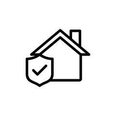 home insurance icon vector illustration. home protection sign and symbol