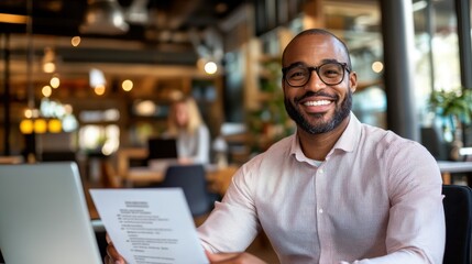 Recruiter preparing for job interviews in a stylish modern office space